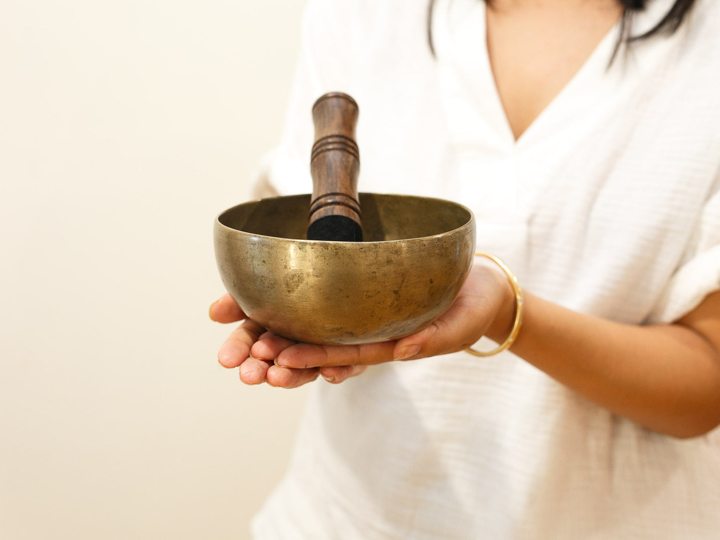 Small Tara Singing Bowl - Base Note D#4 (311 Hz)