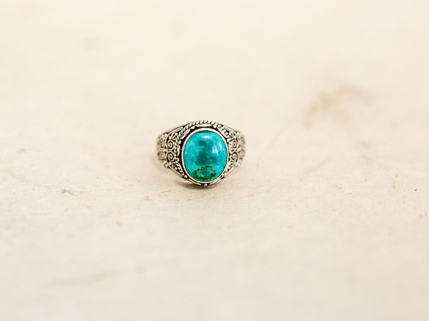 Gemstone and Sterling Silver Ring