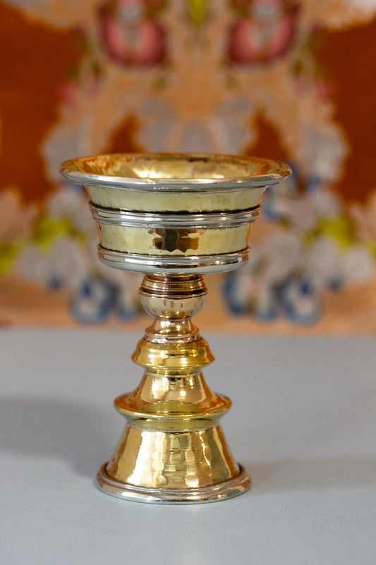 Polished Metal Butter Lamp