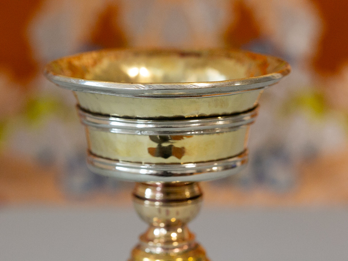 Polished Metal Butter Lamp
