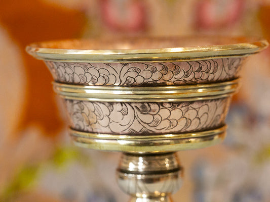 Large Polished Copper Butter Lamp