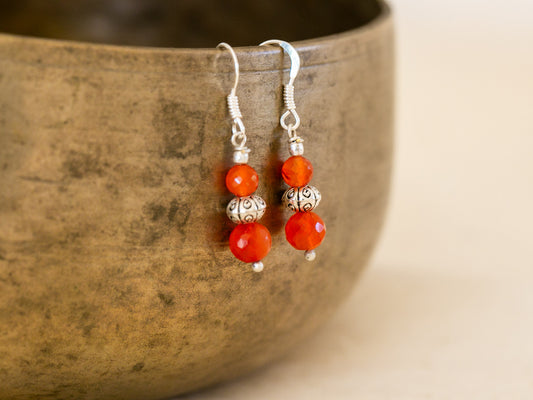 Carnelian Silver earrings