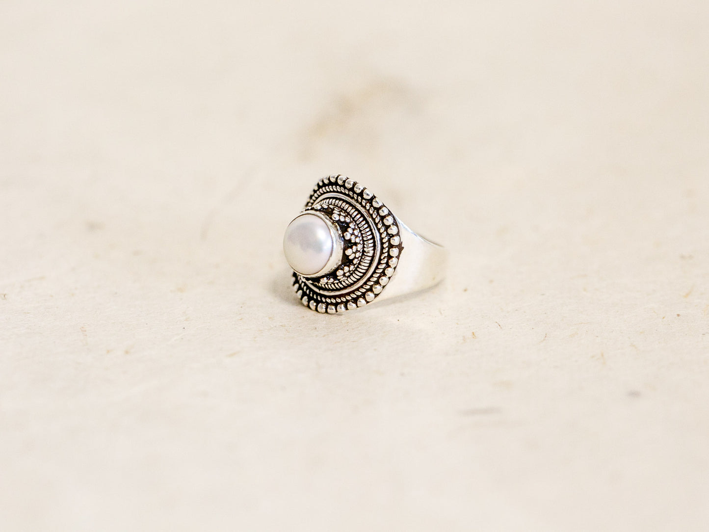 Pearl Sterling Silver Ring