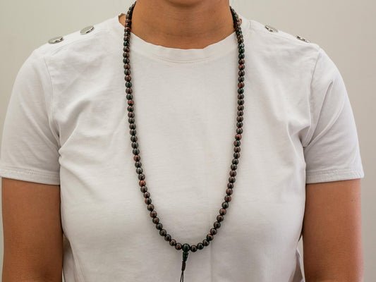 Simple red tiger eye mala