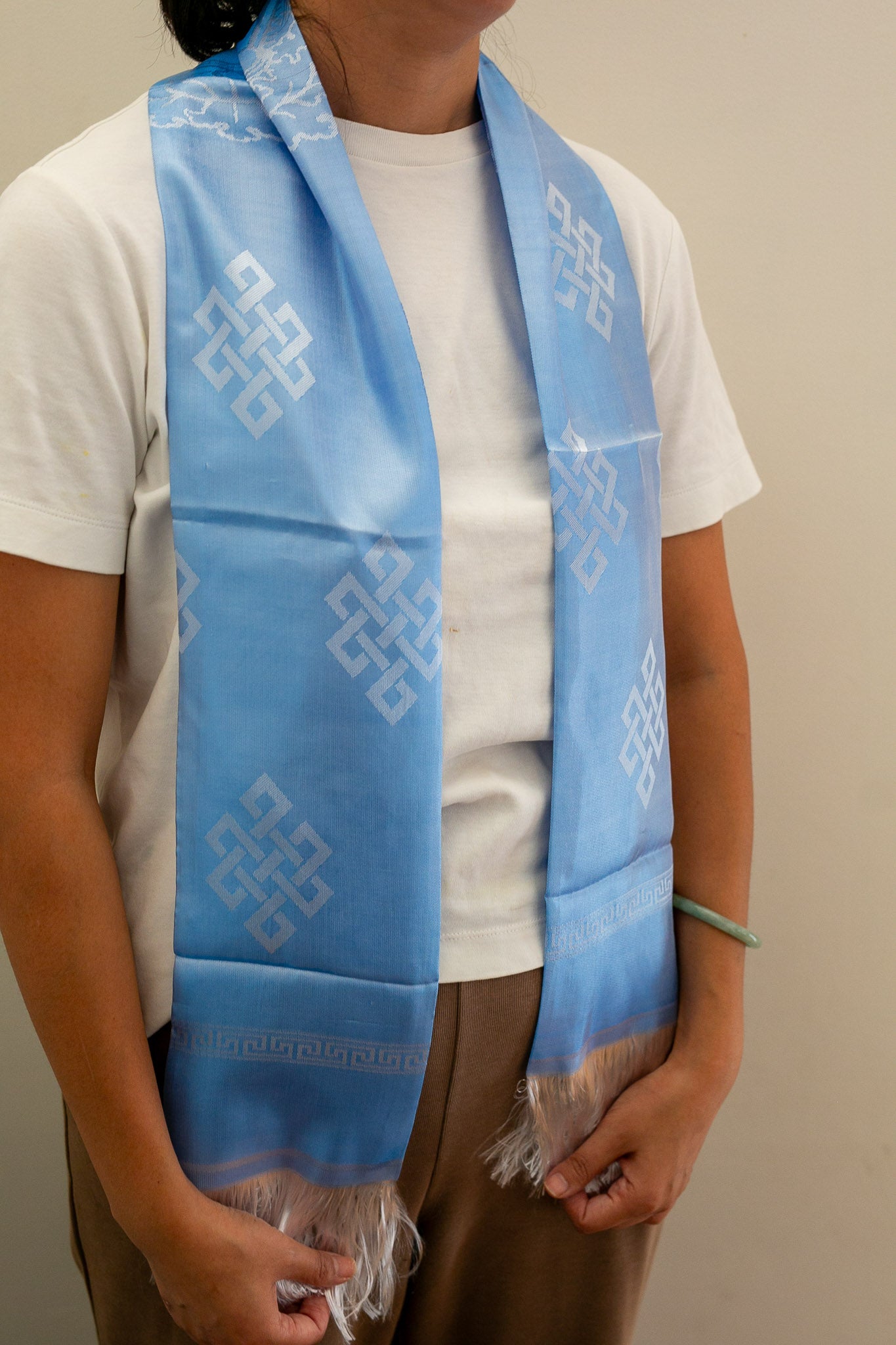 Short Mongolian Khatak Scarf