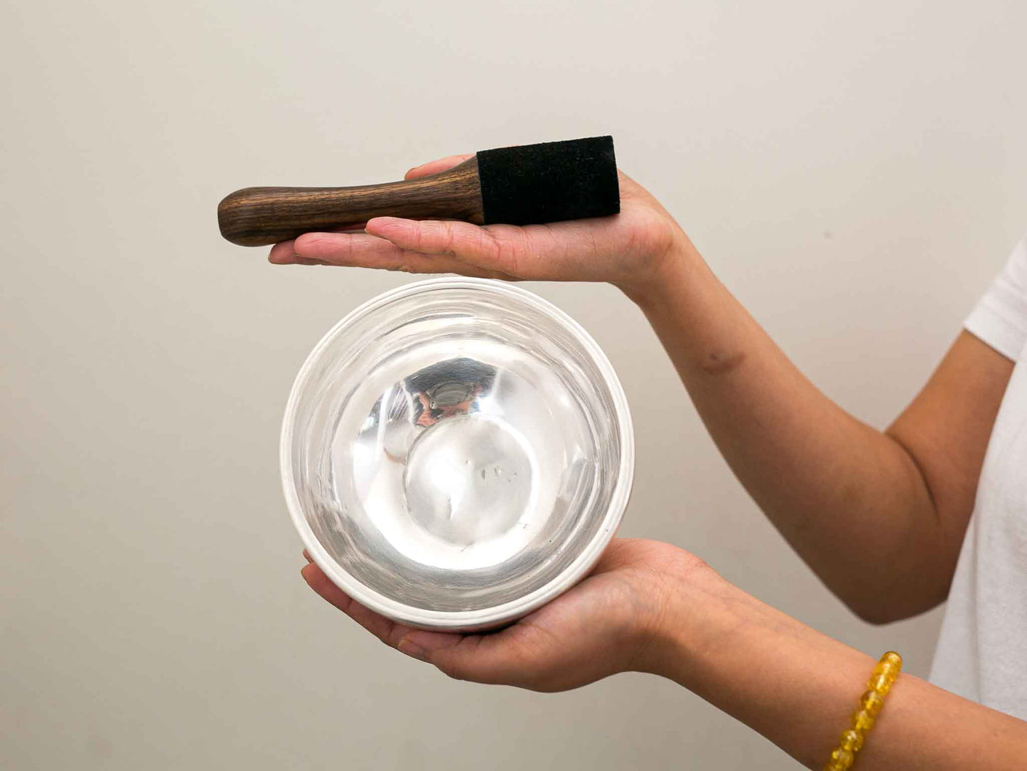 Silver Moon Singing Bowl - Base Note C5 (510 Hz)