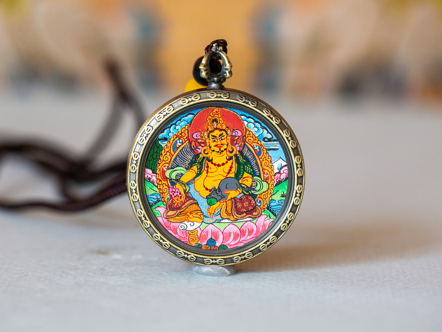 Zambala Thangka Pendant #2