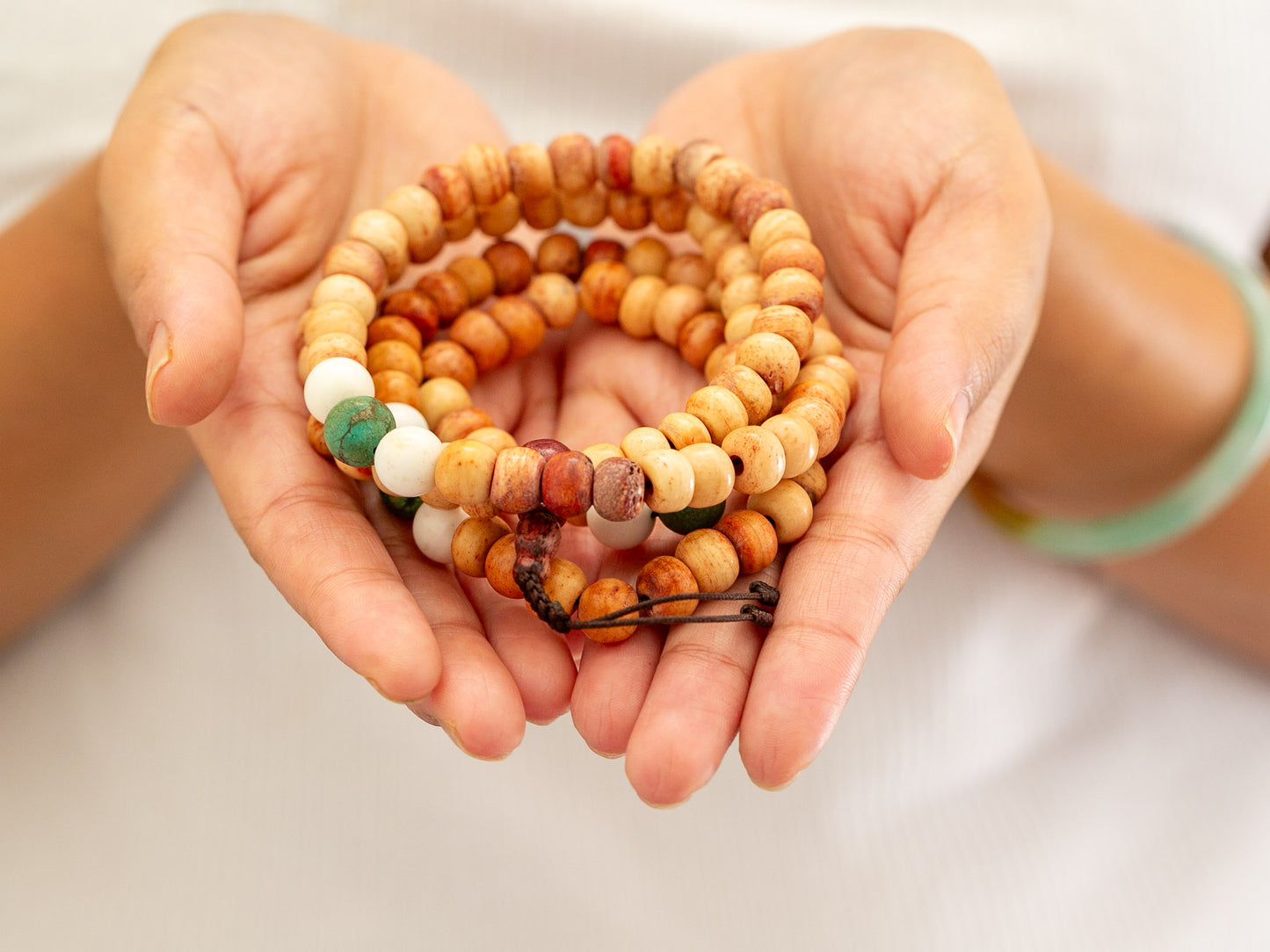Impermanence Bone Mala in Natural Finish