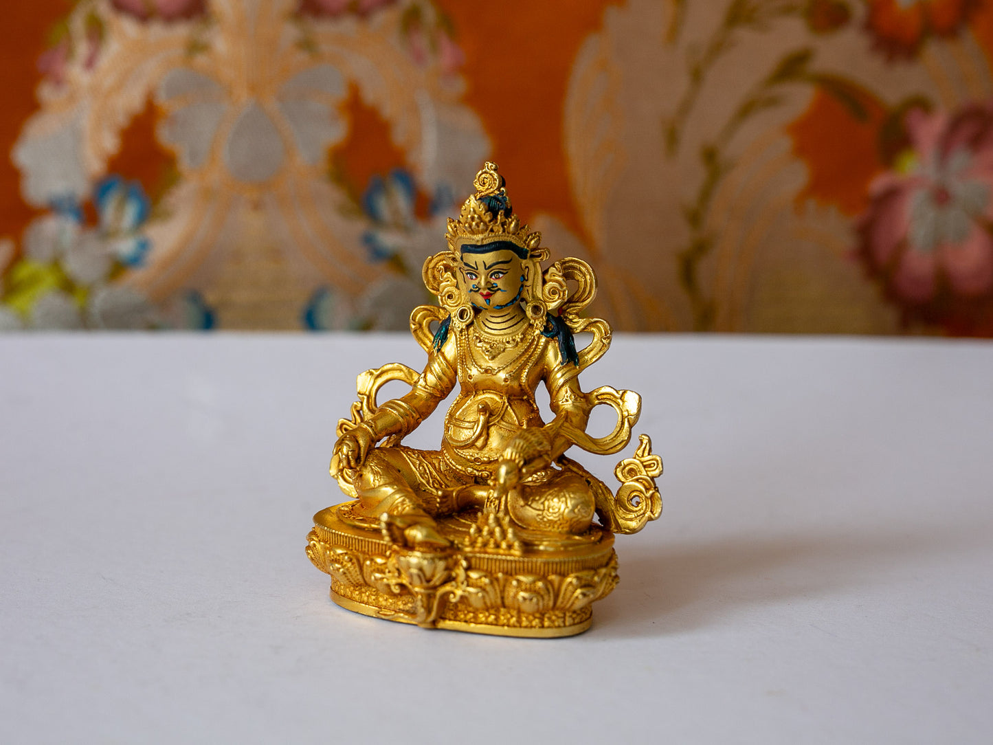 Mini Gold Plated Zambala Statue