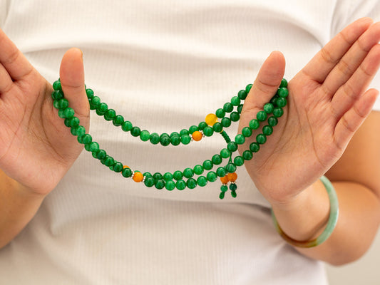 108 bead Green Onyx Mala