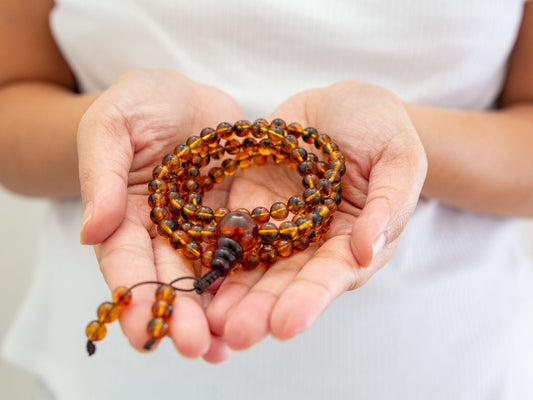 Dark Honey Amber Mala