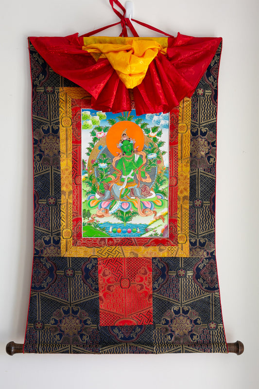 Original Green Tara Thangka Painting #2