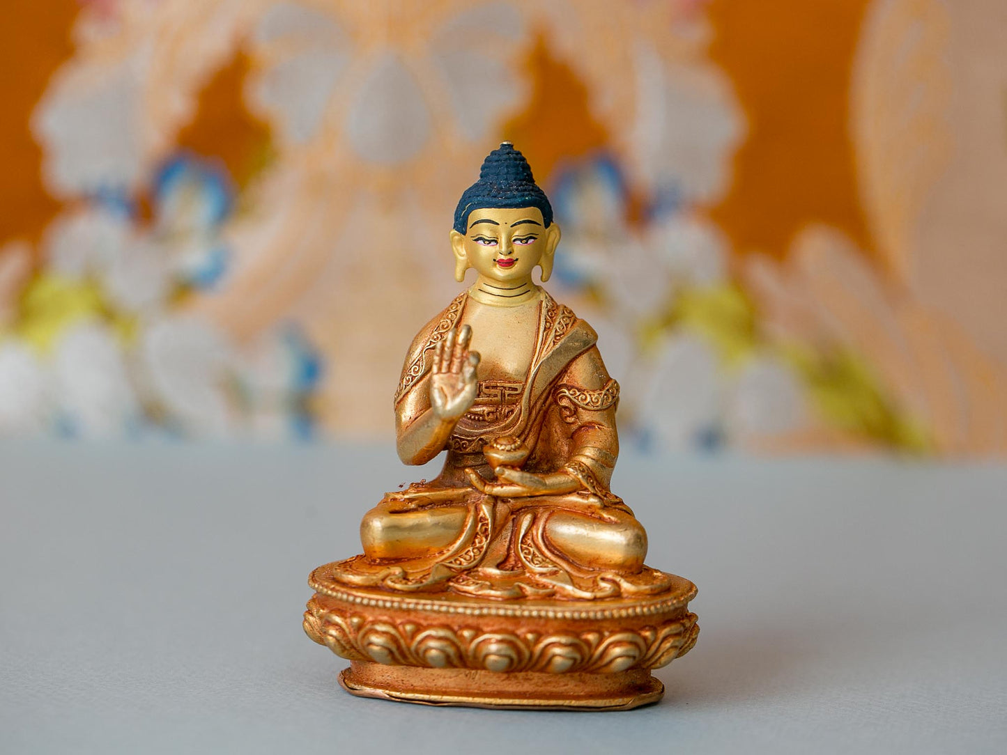 4” Gold Plated Buddha Shakyamuni Statue