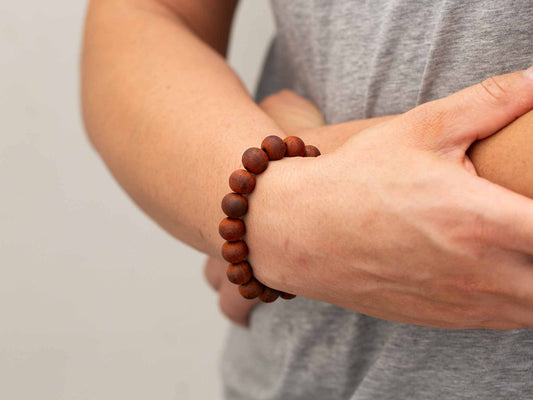Large 10 mm Red Sandalwood Mala Bracelet