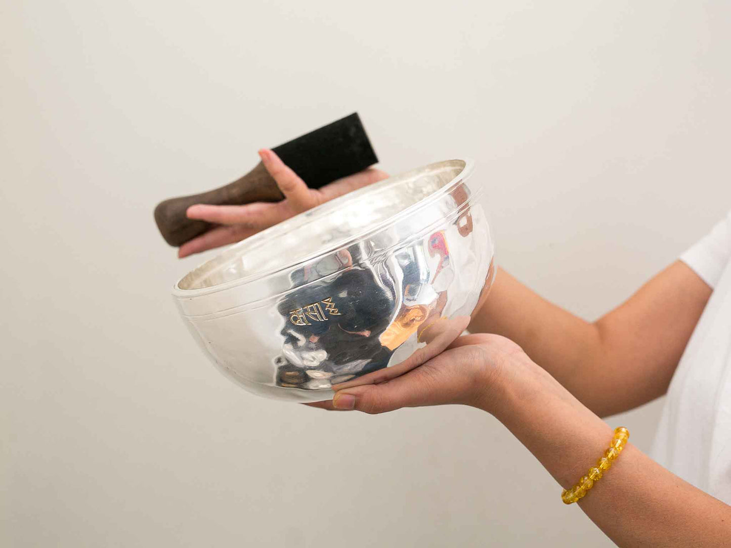 Silver Moon Singing Bowl - Base Note A#3 (238 Hz)