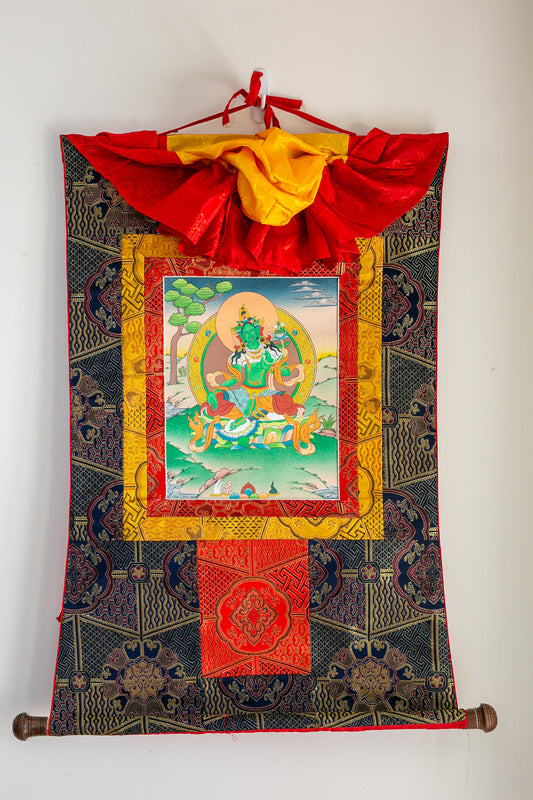 Original Green Tara Thangka Painting #3
