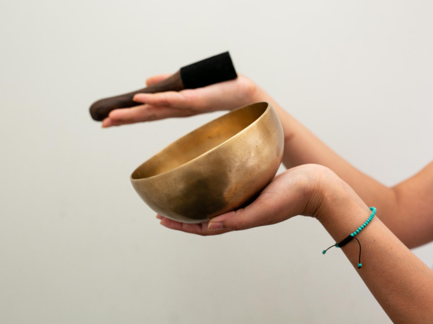 Small Hand Hammered Singing Bowl - Base note D4 (297)