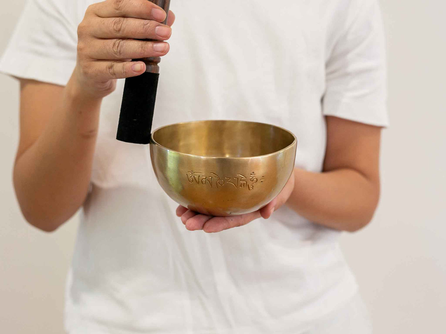 Hand Hammered Moon Singing Bowl - Base Note F#4 (375) Hz