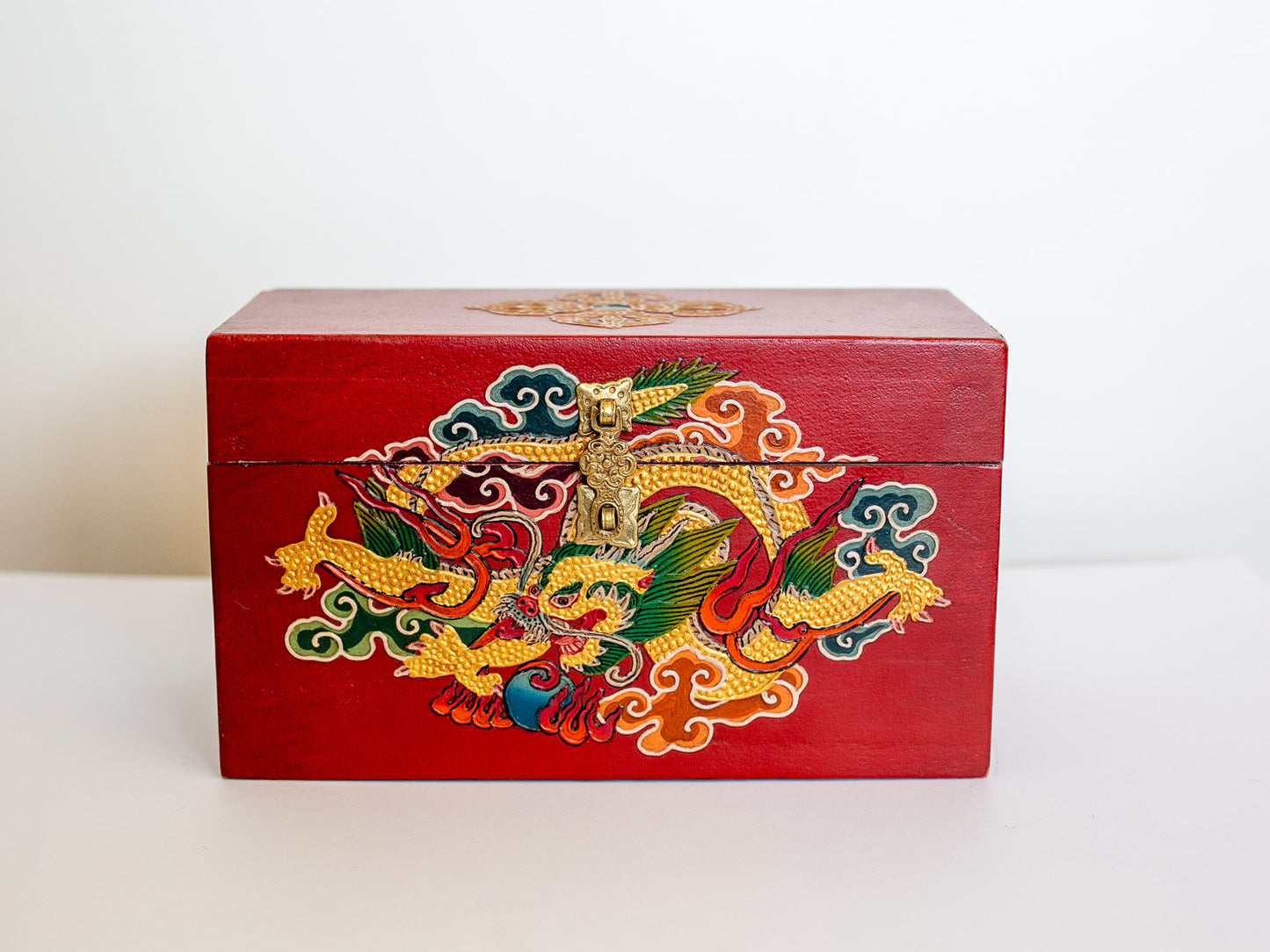 Dragon & Flaming Jewel - Tibetan Chest