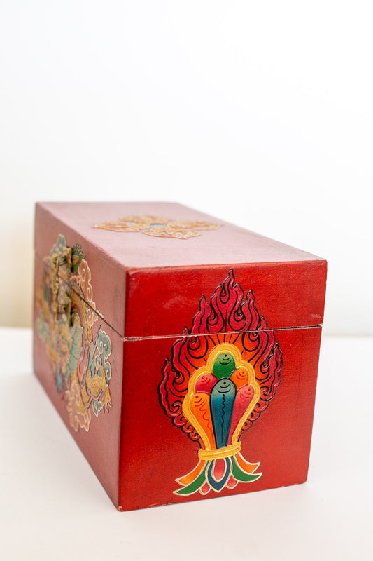 Dragon & Flaming Jewel - Tibetan Chest