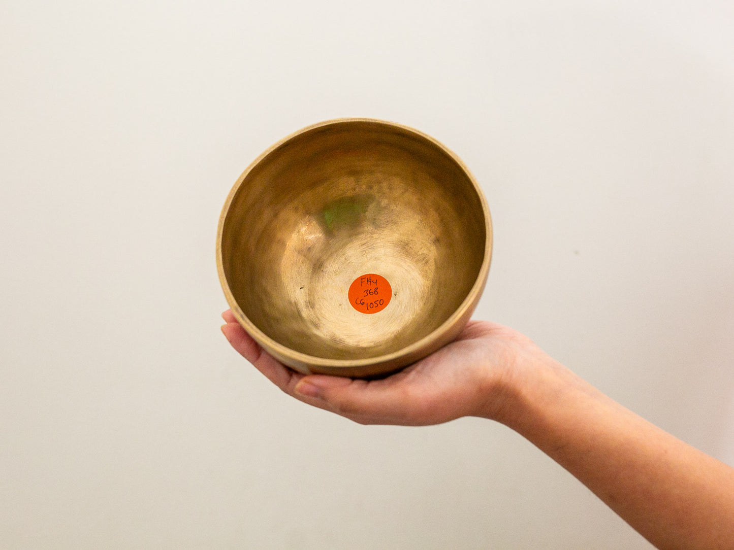 Small Hand Hammered Singing Bowl - Base note F#4 (368)