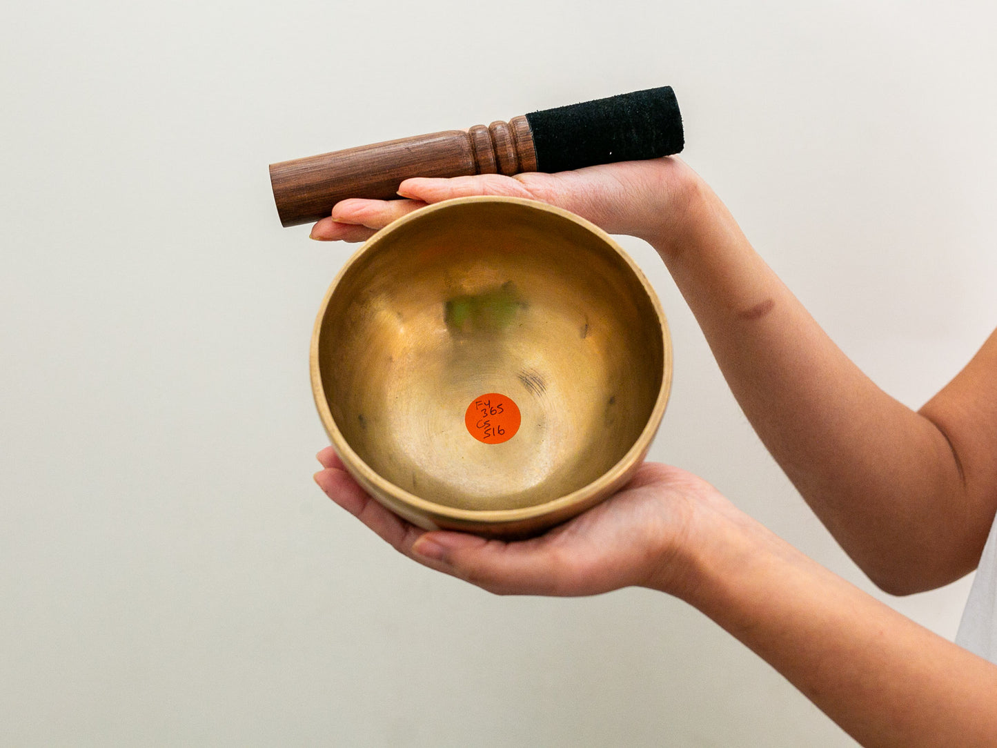 Small Hand Hammered Singing Bowl - Base note F4 (365)