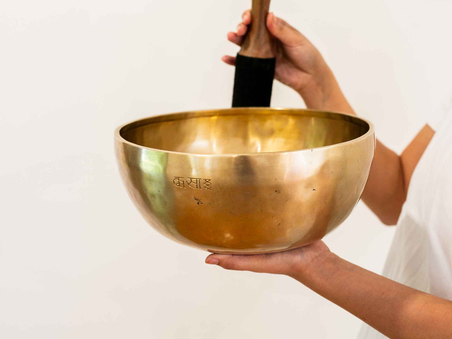 Hand Hammered Moon Singing Bowl - Base Note A#2 (118) Hz