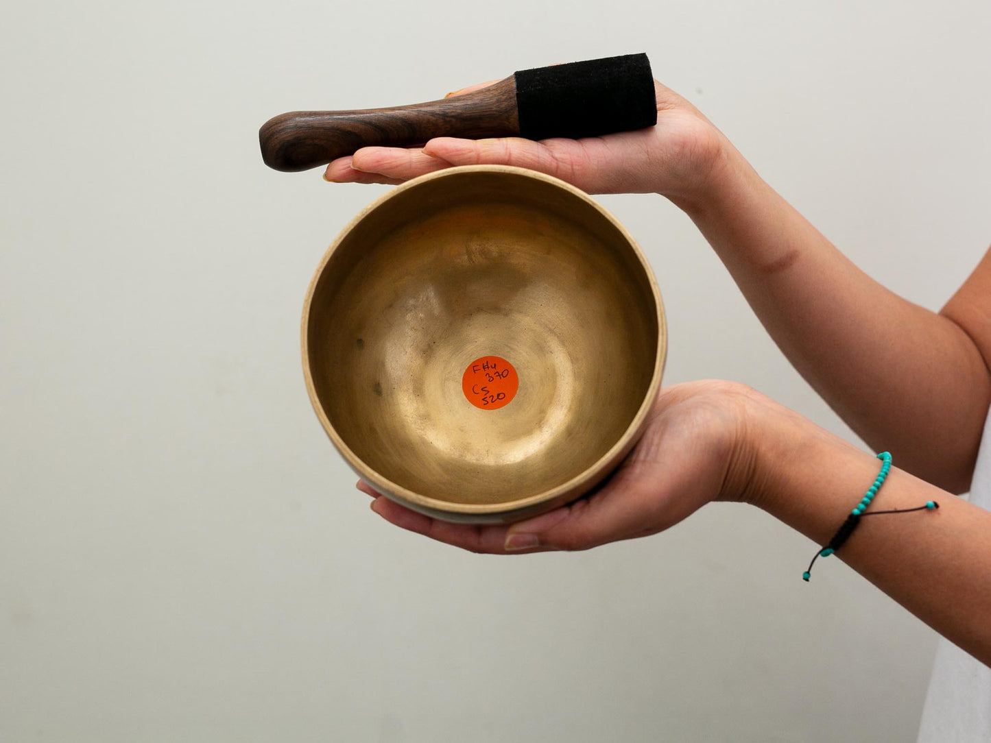 Small Hand Hammered Singing Bowl - Base note F#4 (370)