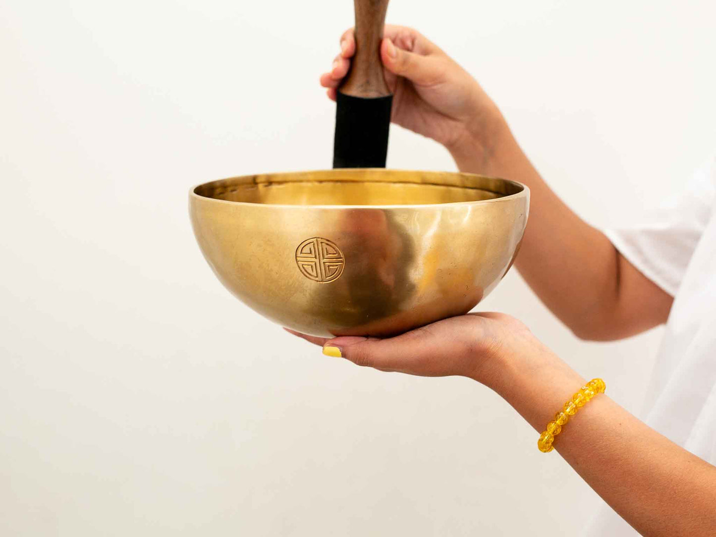 Hand Hammered Moon Singing Bowl - Base Note F3 170 Hz