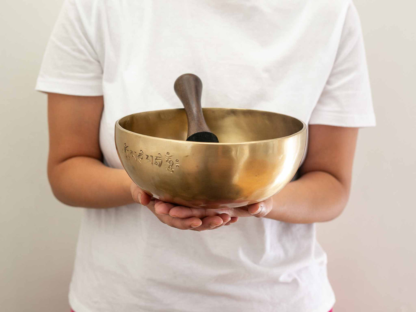 Hand Hammered Moon Singing Bowl - Base Note F#3 189 Hz
