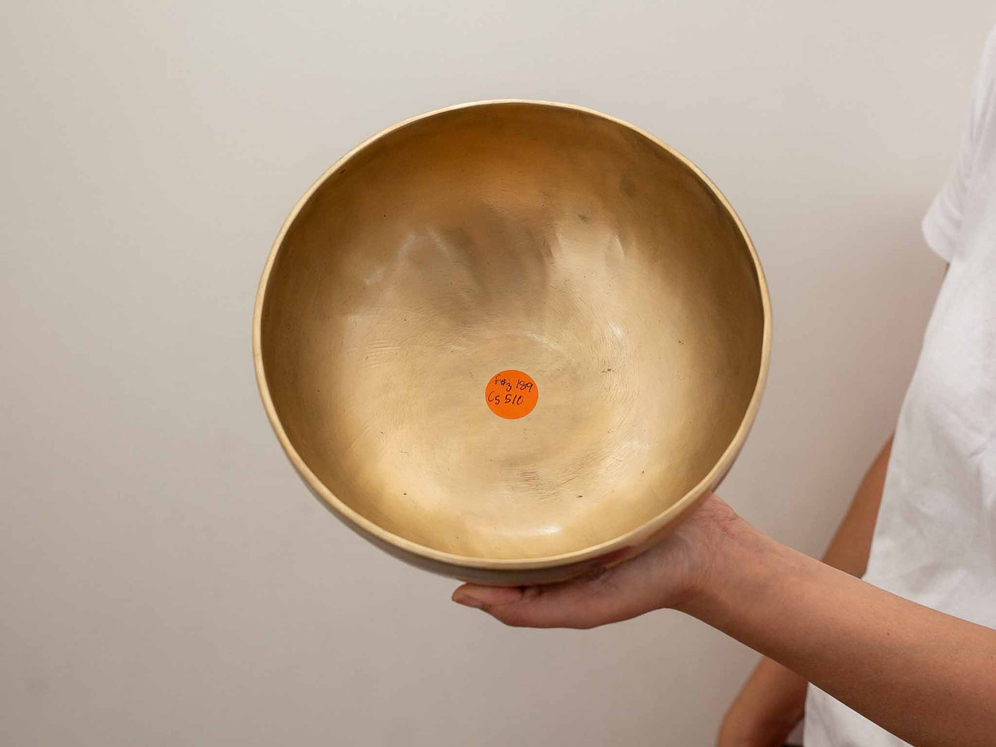 Hand Hammered Moon Singing Bowl - Base Note F#3 189 Hz