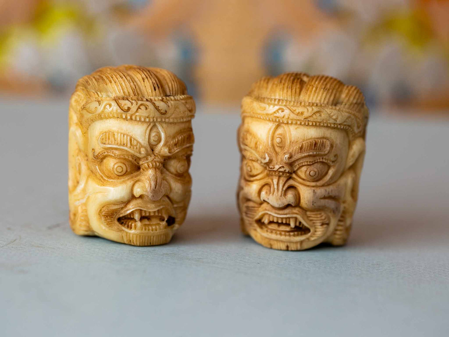Mahakala Head in Yak bone