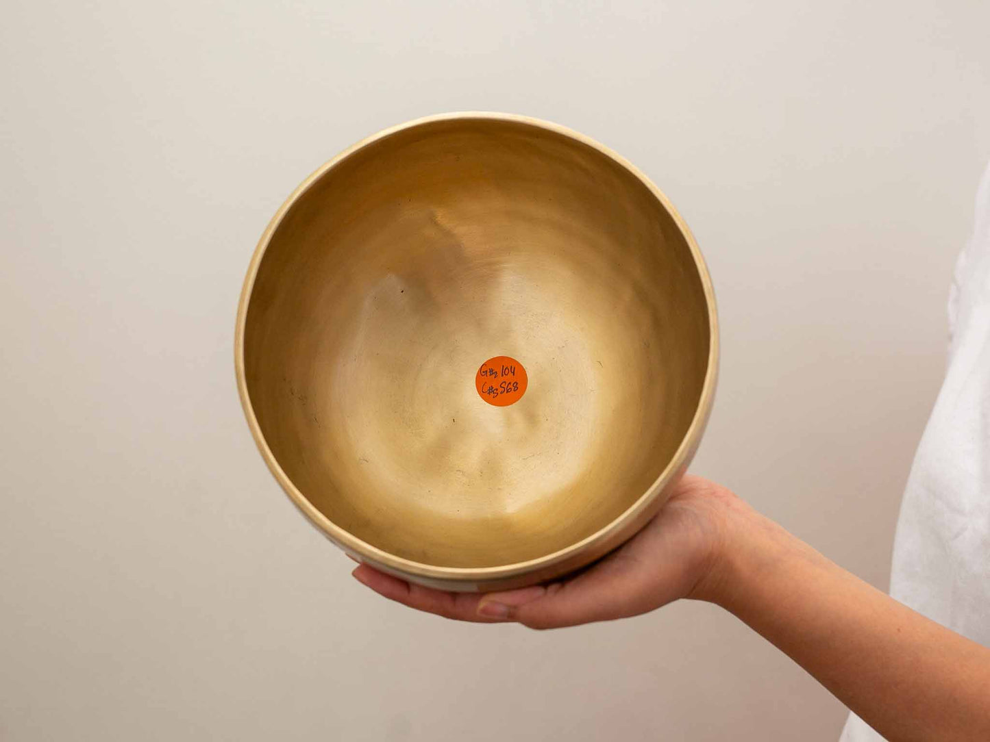 Hand Hammered Moon Singing Bowl - Base Note G#2 104 Hz