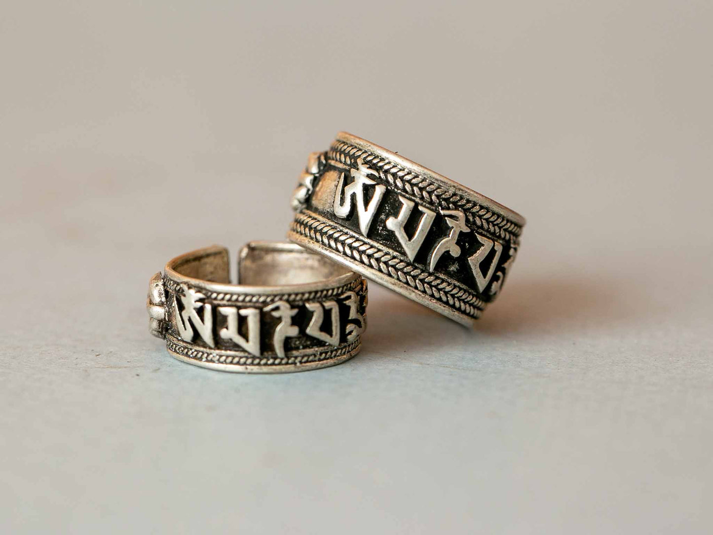 Compassion Mantra Silver Ring