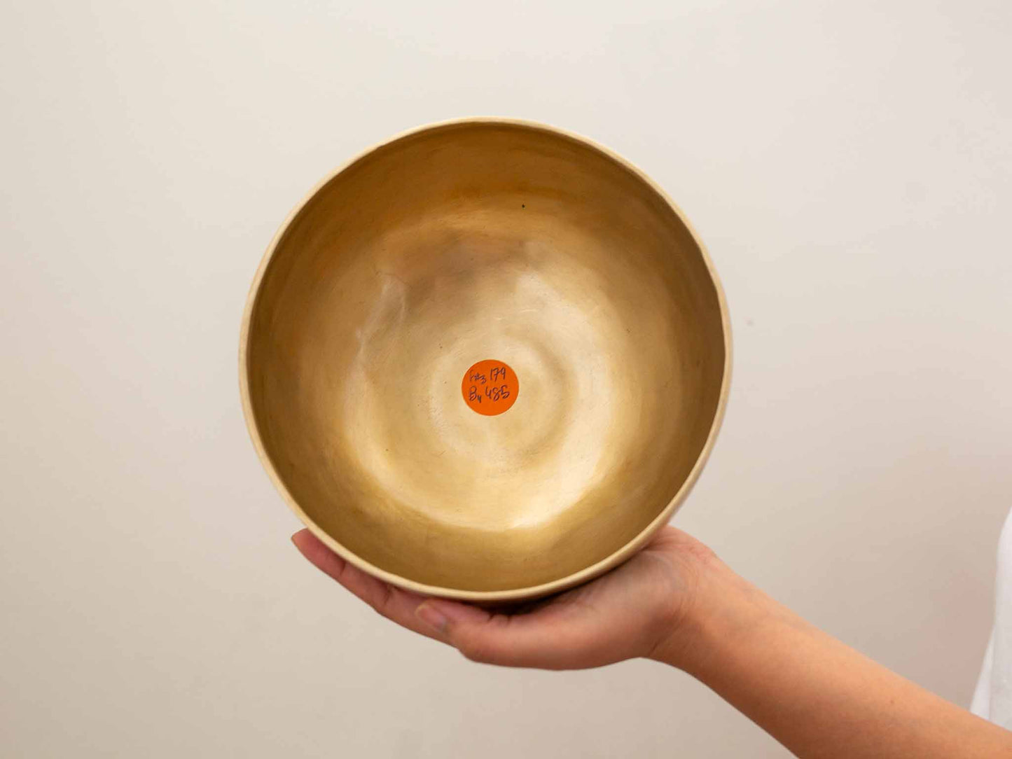 Hand Hammered Moon Singing Bowl - Base Note F#3 179 Hz