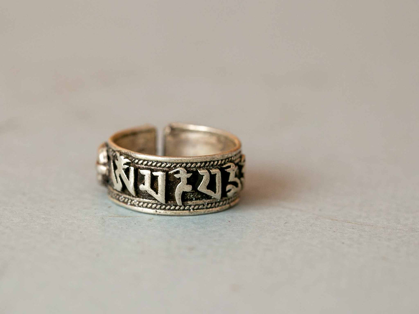 Compassion Mantra Silver Ring