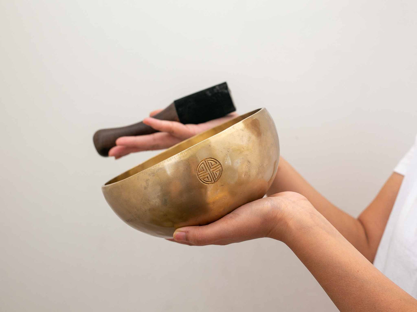 Hand Hammered Moon Singing Bowl - Base Note A#3 239 Hz