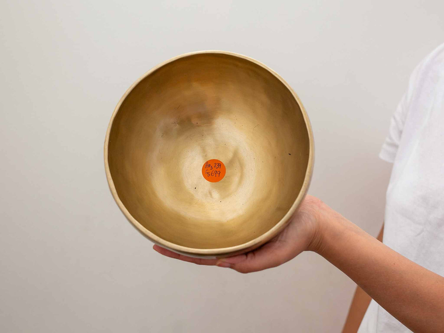Hand Hammered Moon Singing Bowl - Base Note A#3 239 Hz