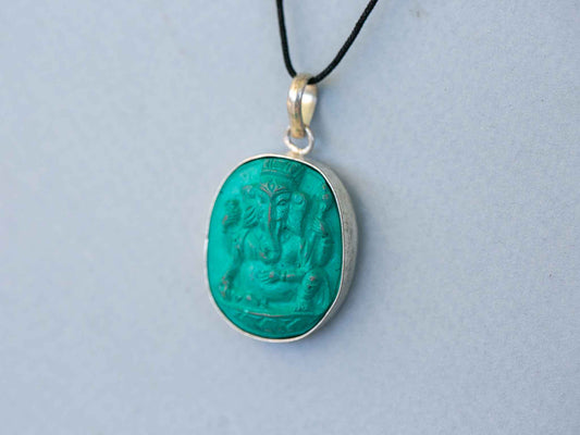 Resin and White Metal Ganesha Pendant