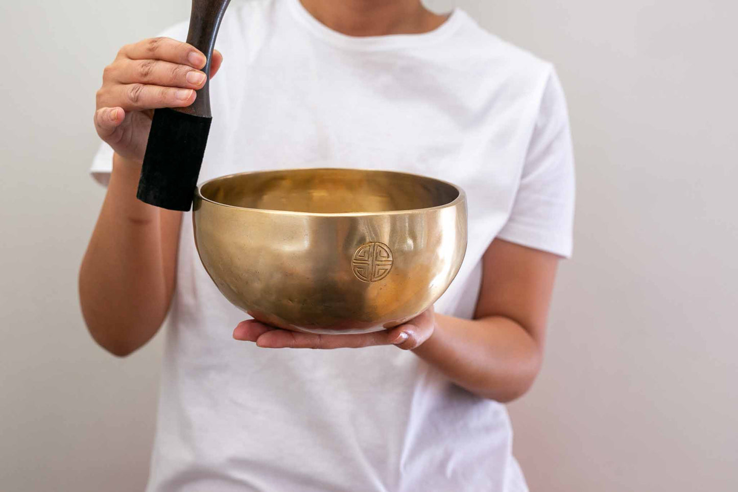 Hand Hammered Moon Singing Bowl - Base Note B2 242 Hz