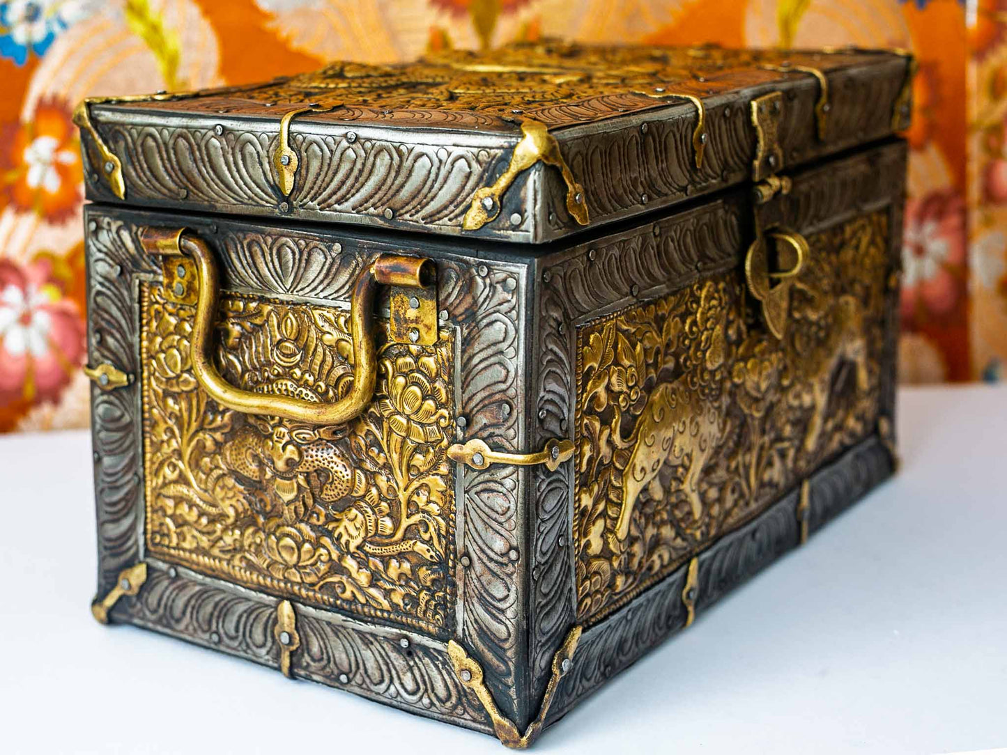 Tibetan Metal Treasure Chest