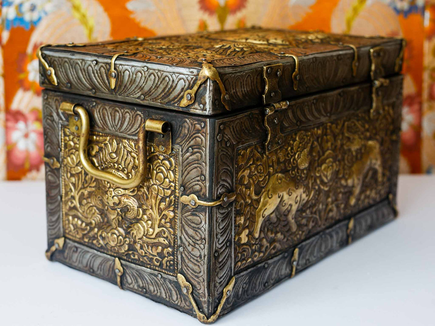 Tibetan Metal Treasure Chest