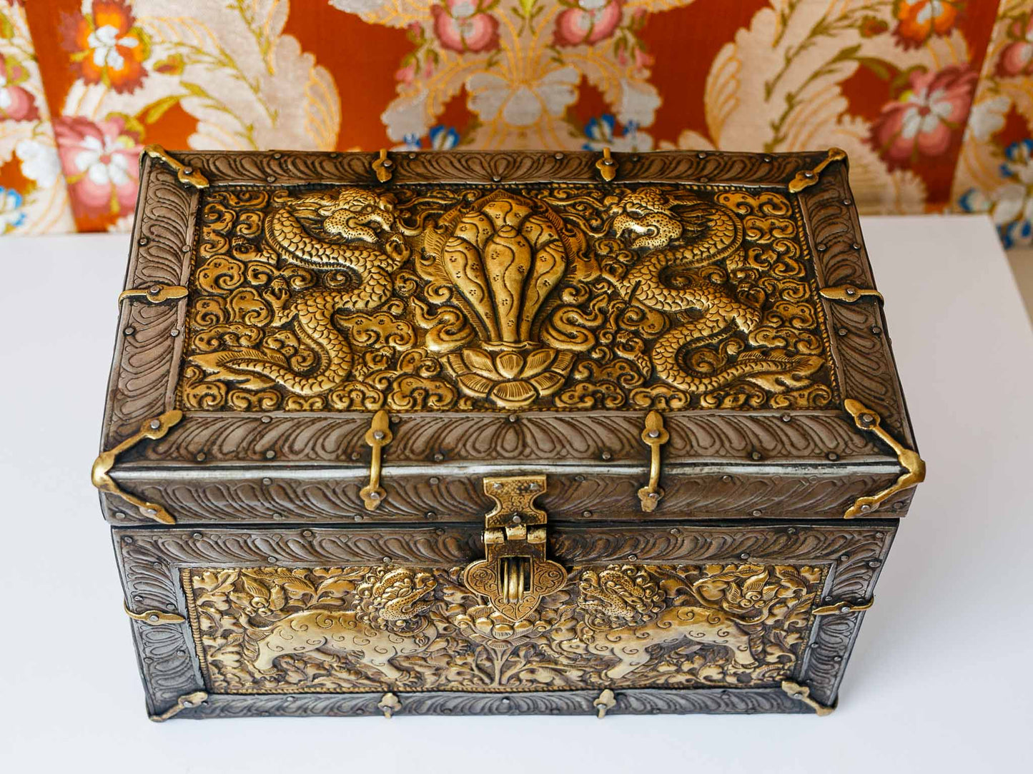 Tibetan Metal Treasure Chest