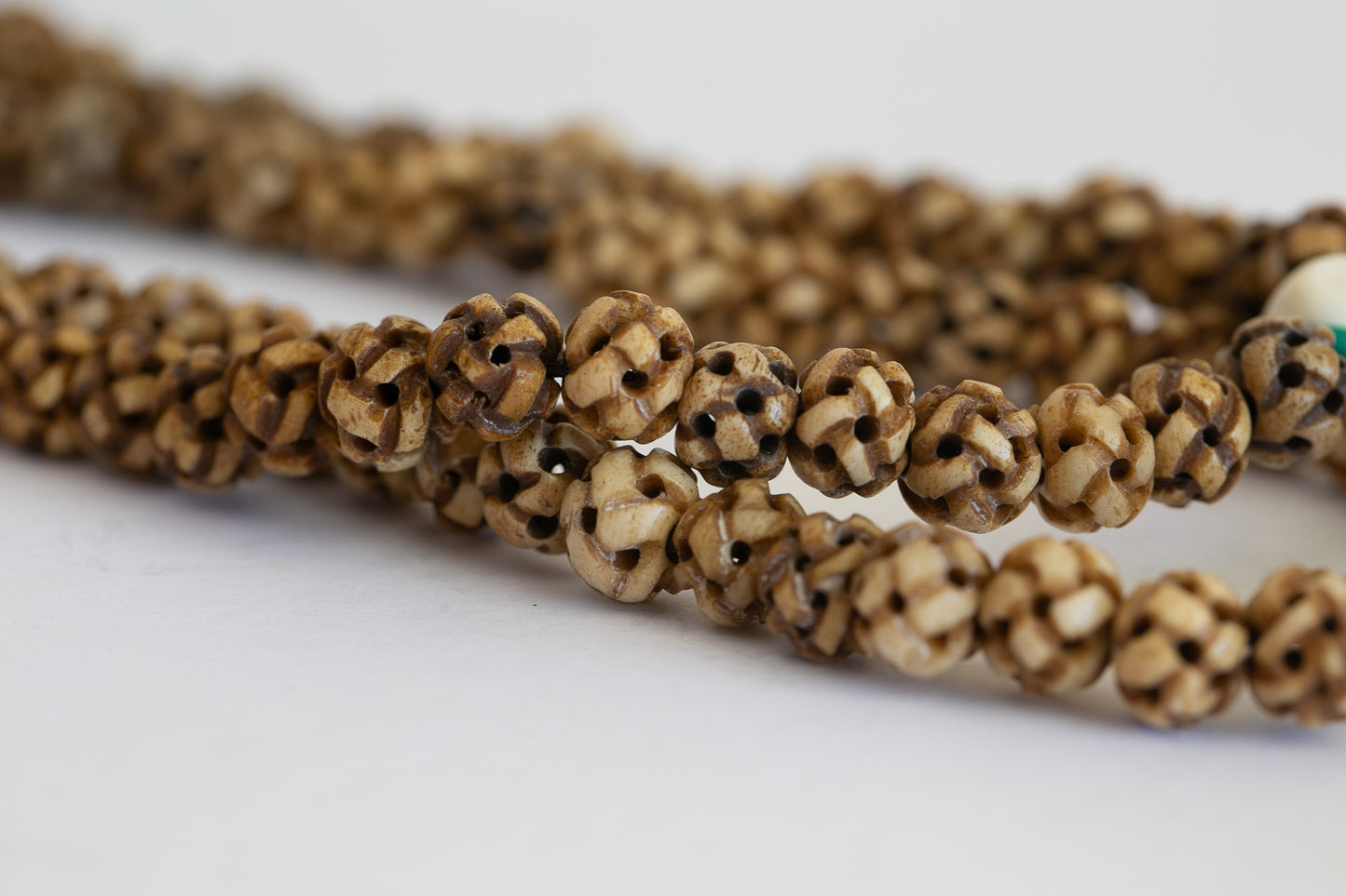Carved Infinity Bone Mala #2