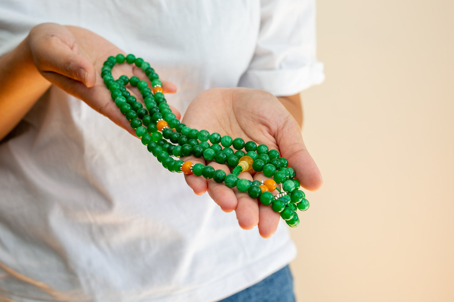 108 bead Green Onyx Mala