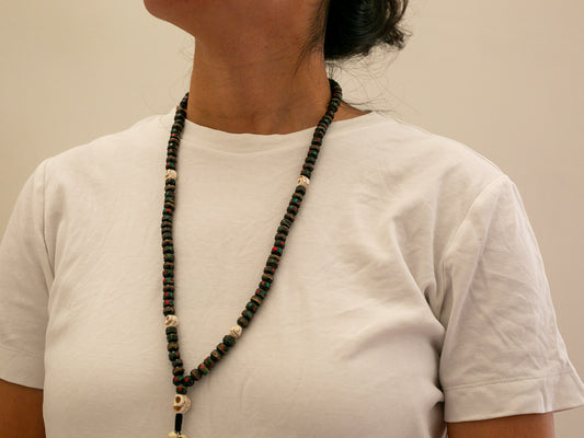 Black Bone Inlay Mala