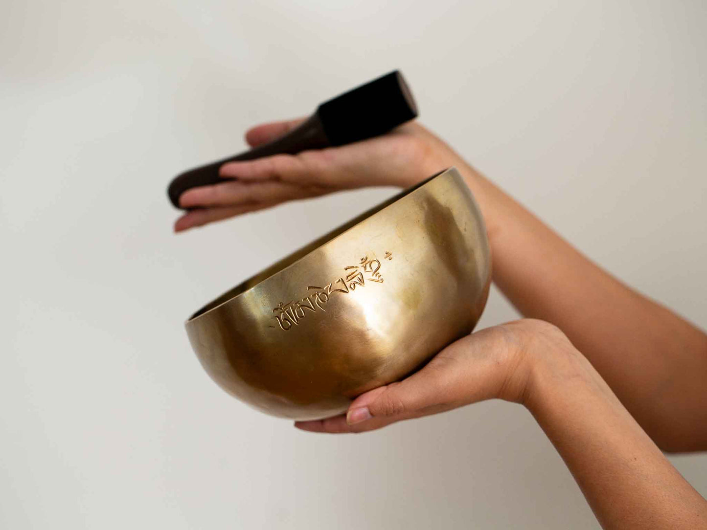 Hand Hammered Moon Singing Bowl - Base Note G#3 206 Hz