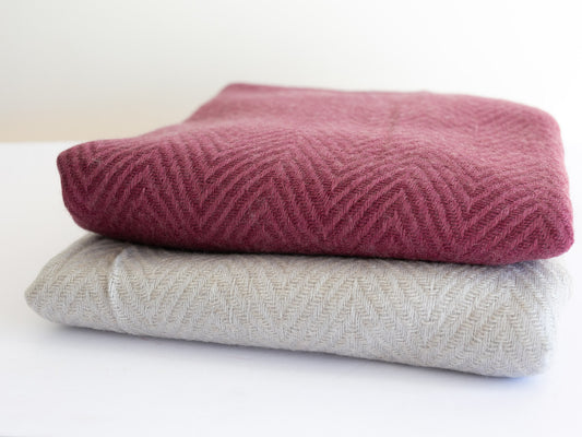 Nepalese 100% Cashmere Shawl (Chevron Pattern) - 2 Colours