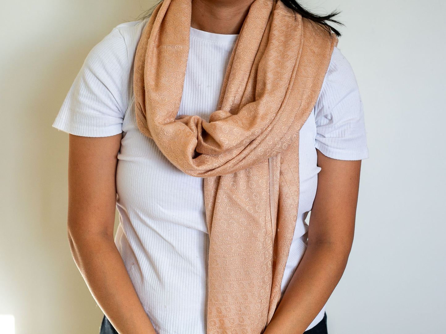 Cashmere and Silk Patterned Shawl (2 Shades)