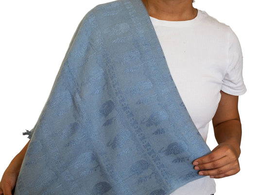 Cashmere and Silk Patterned Shawl